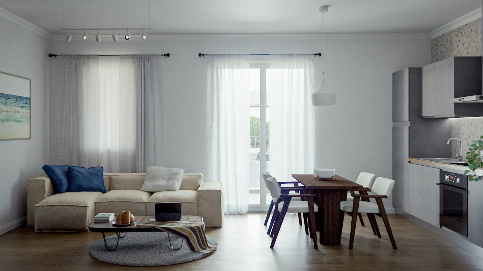 Living room — rendering